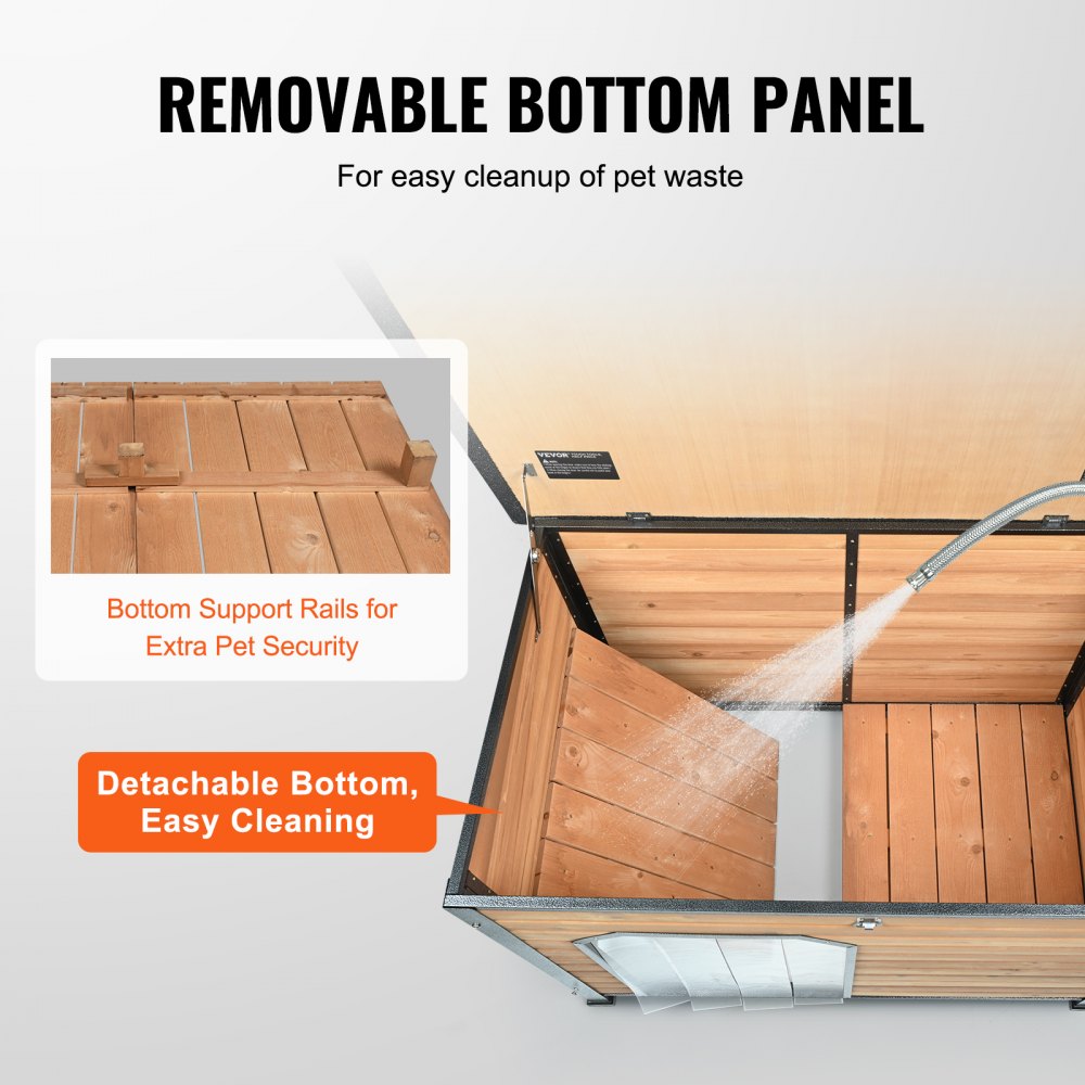 MT61802 - Spacious Insulated Outdoor Dog House for Medium to Large Breeds