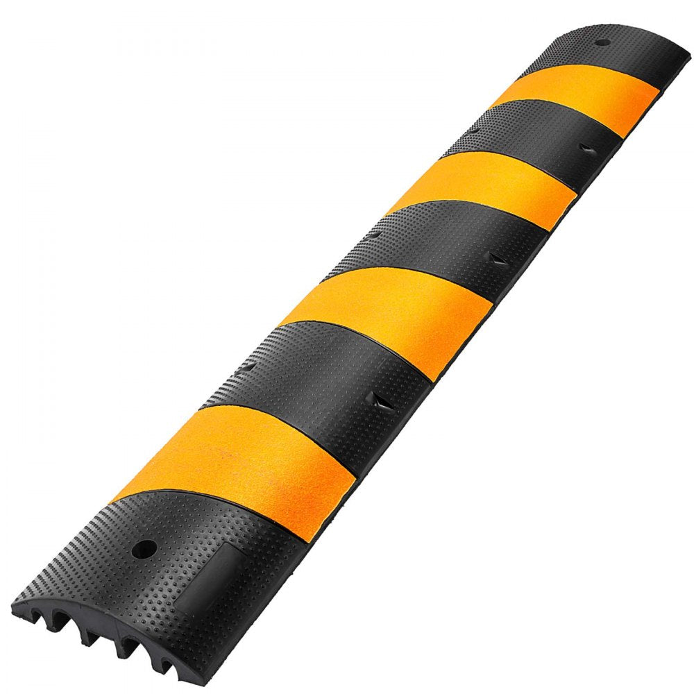 010129894575 - 6ft Rubber Cable Protector Ramp with Reflective Accents