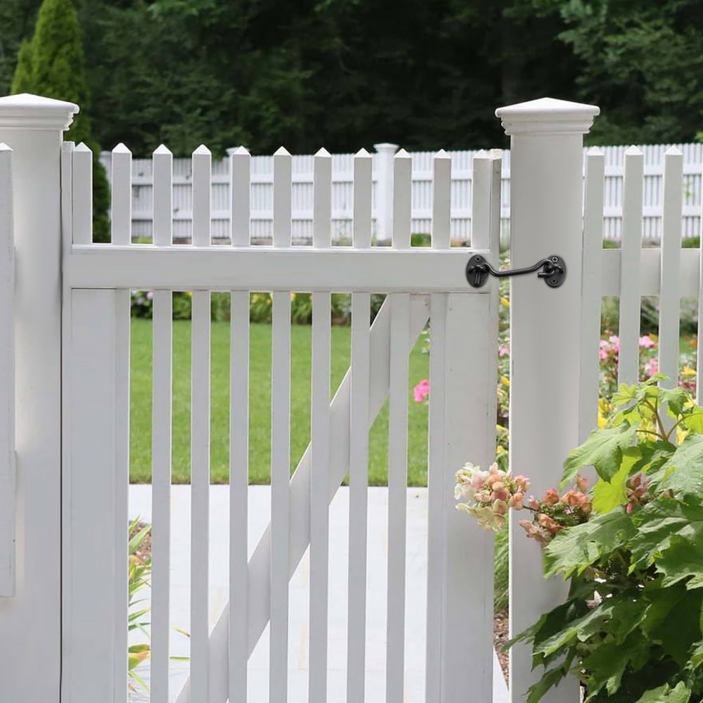 A31 - Durable Stainless Steel Hook and Eye Gate Latch with Screws
