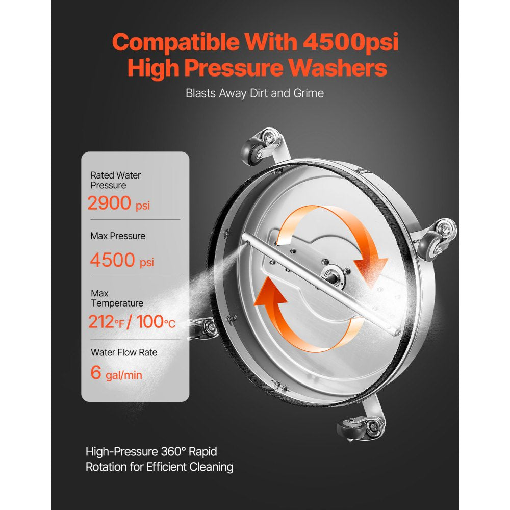 QD-XDP01 - 20" High-Pressure Surface Cleaner with 6 Gal/Min Flow Rate