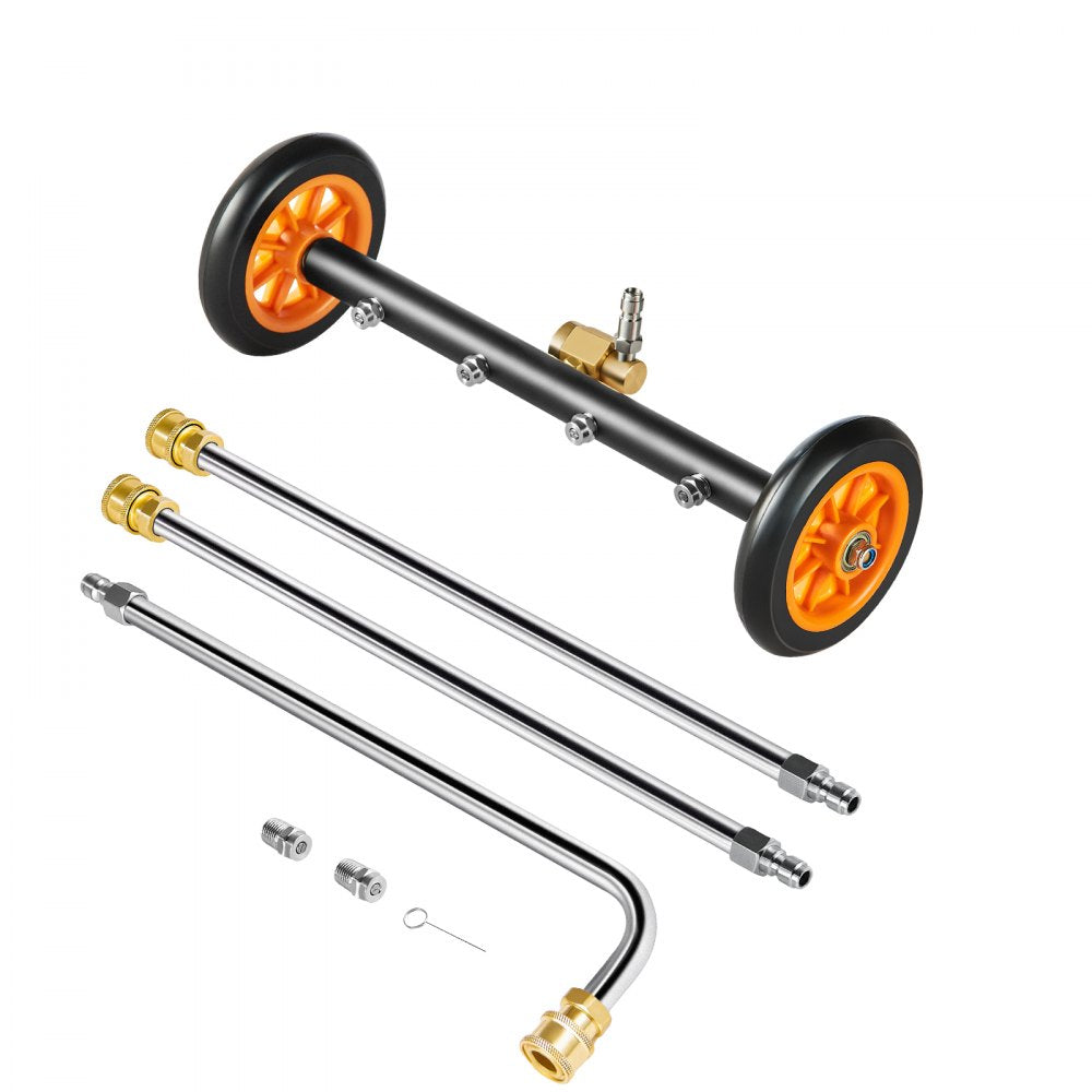 QD-QXQ01 - 16" Efficient Undercarriage Cleaner with 2 Wheels and Wands