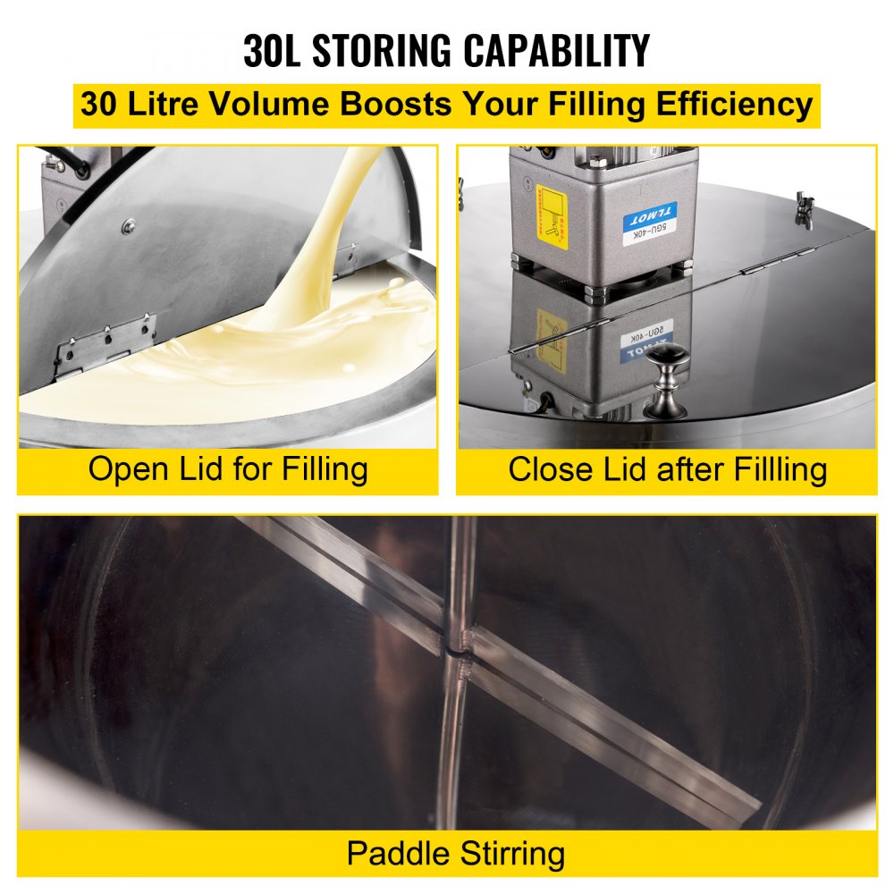 YK-30L - 30L Stainless Steel Lipstick Filling Machine with Thermostat Technology