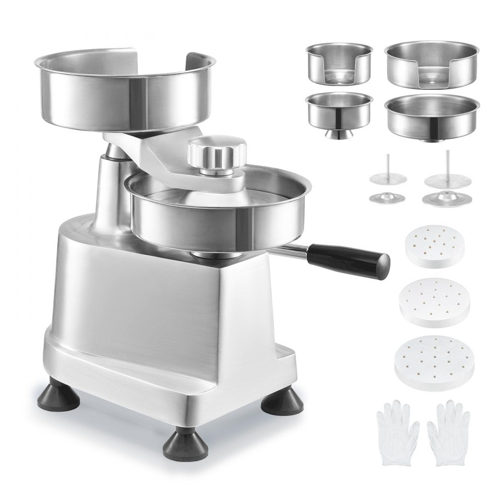 JKH100130150 - Efficient Stainless Steel Burger Patty Maker, 100+ Patties/Hour