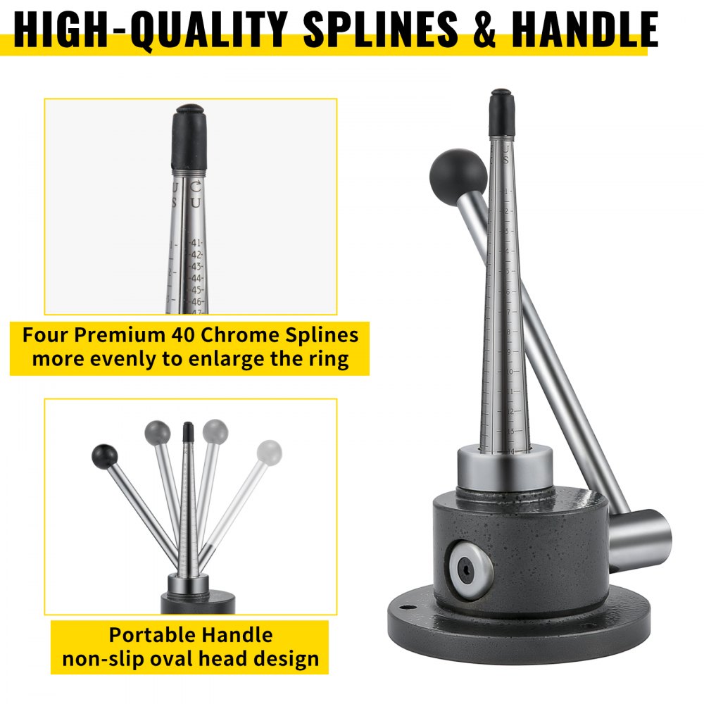 010785168507 - Adjustable Ring Stretcher Tool for Sizes 1-14, Non-Slip Handle
