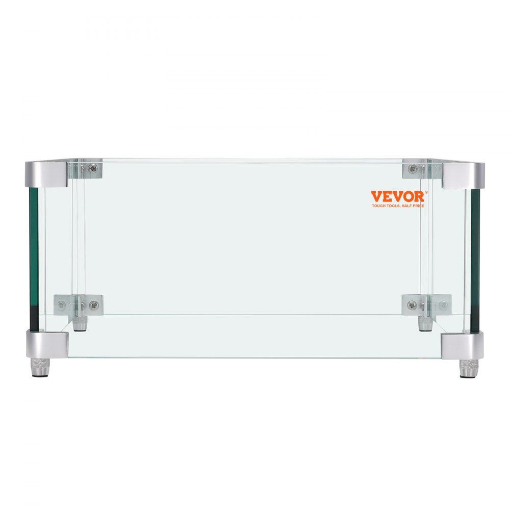 VV-FWG-FX1515 - Durable 0.31-Inch Glass Wind Guard for Square Fire Tables