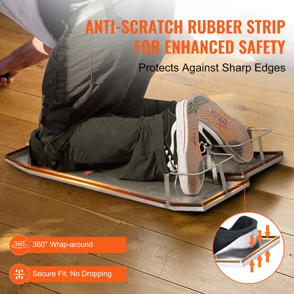 LXXGB-30*10 - 30'' x 10'' Waterproof Stainless Steel Knee Boards for Comfort