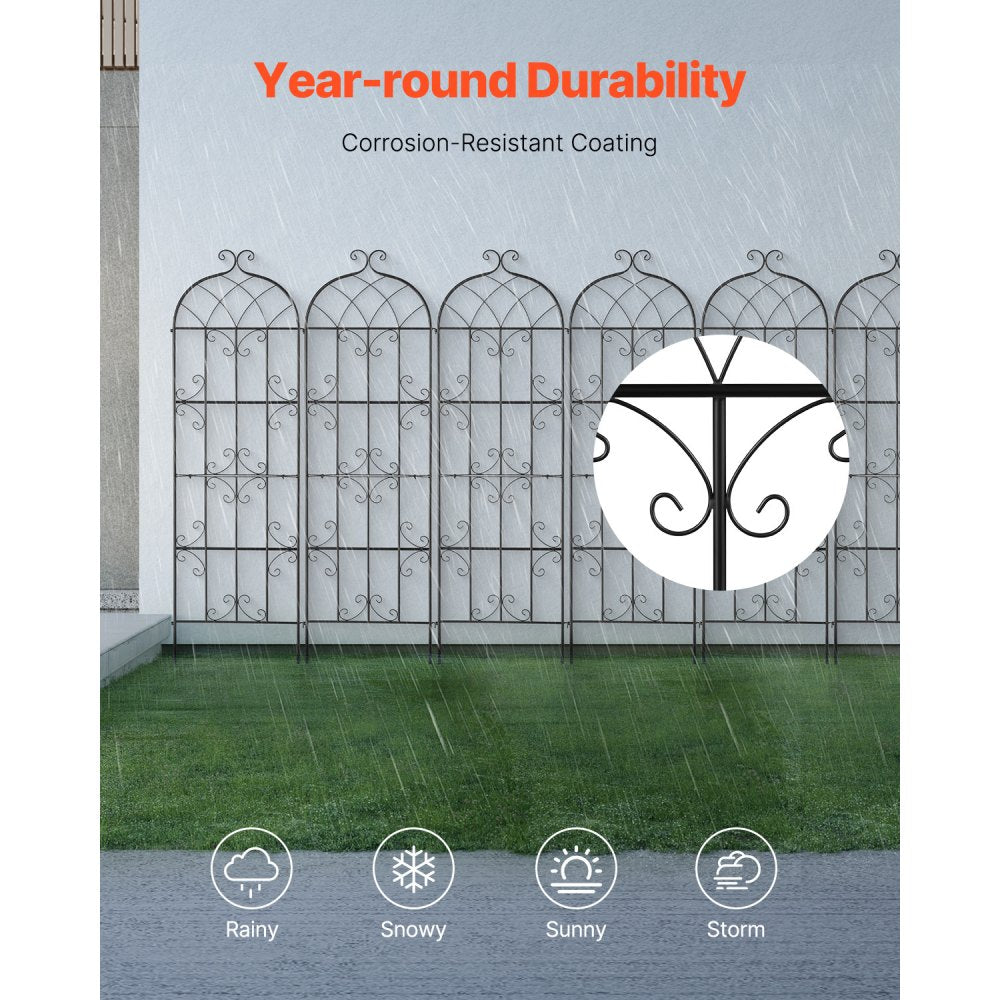 TFHPJ51180-6 - Durable 71 x 20 in Metal Trellis for Climbing Plants