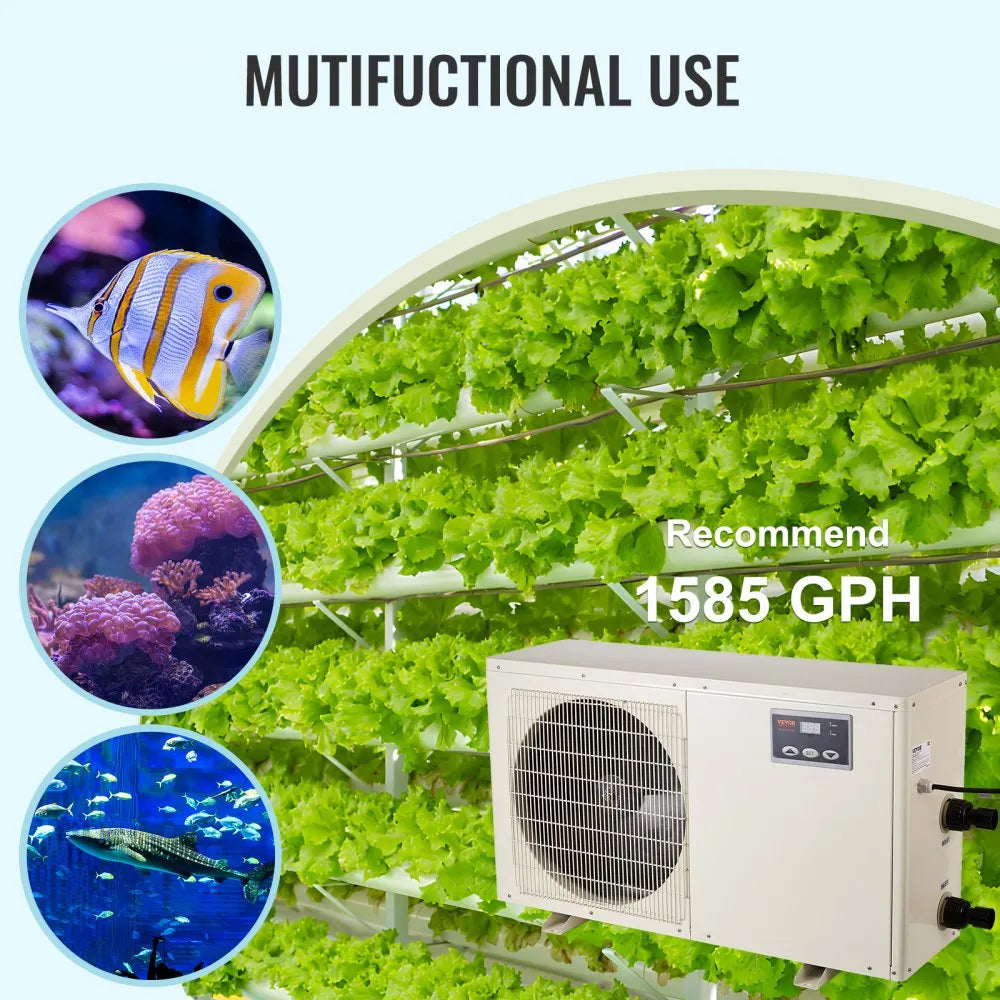 S2TL3500 - VEVOR 1.5HP Aquarium Chiller for 500 Gallon Tanks