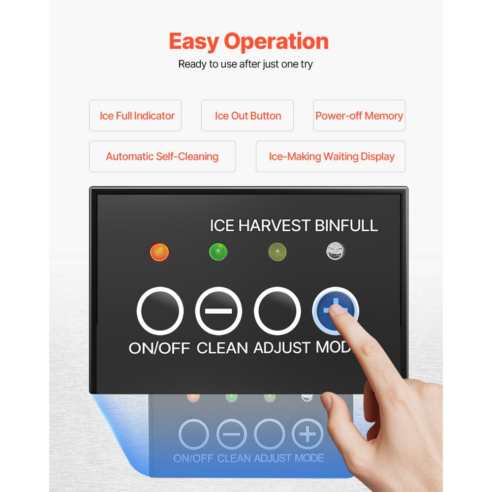 IMD50BIO - 50 lbs/day Stainless Steel Built-In Ice Maker with Reversible Door