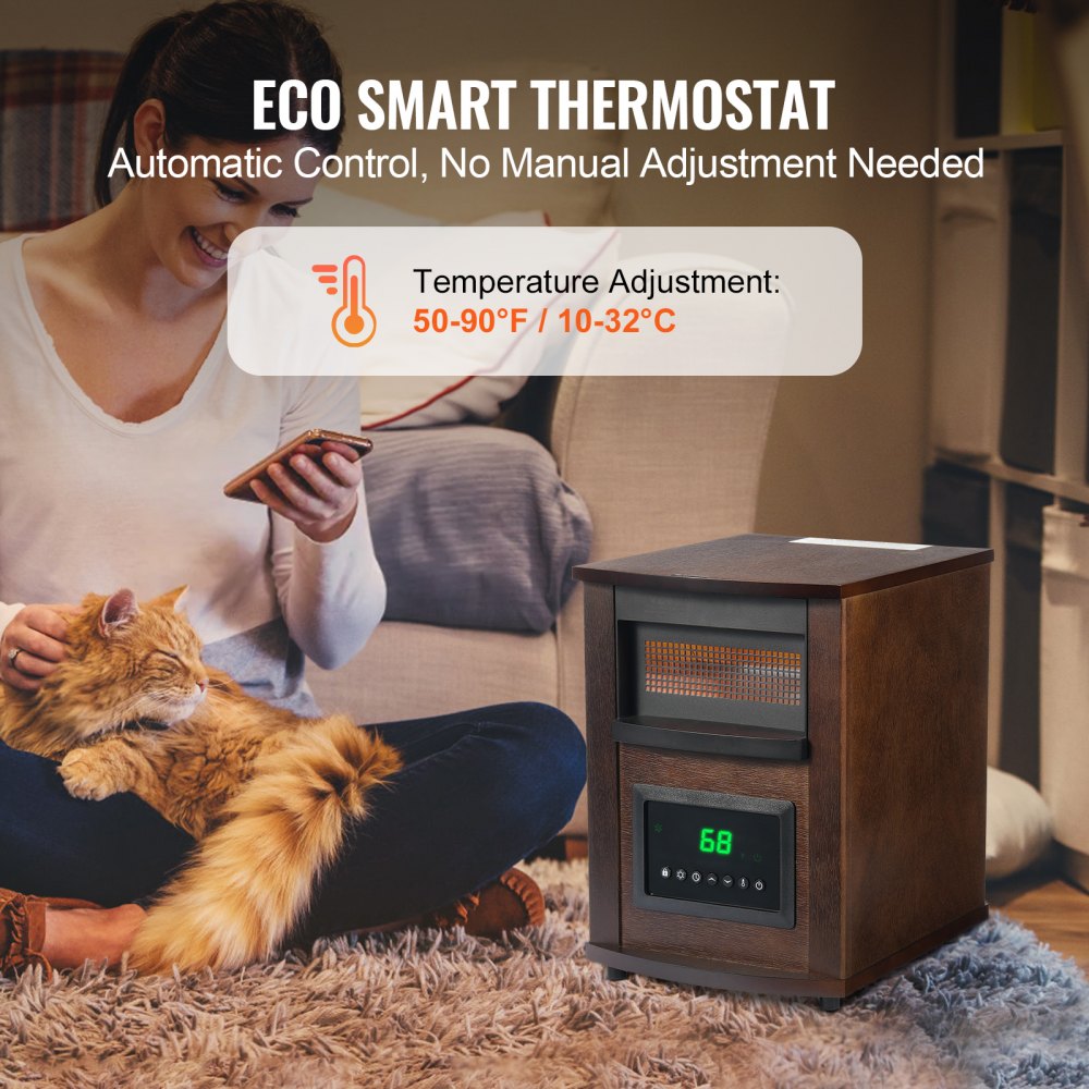 HT1159N - 1500W Quartz Infrared Heater for Instant Heat