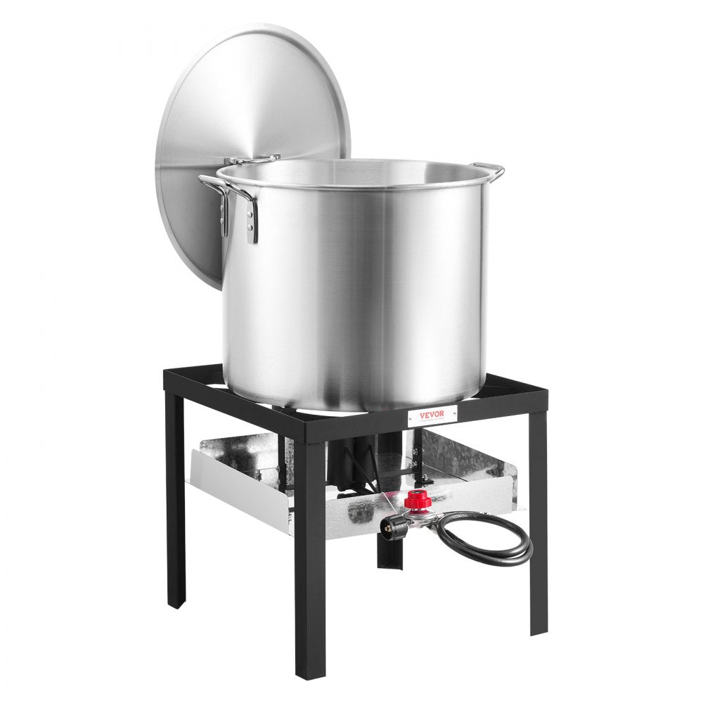 JK-80ALKIT-US - 80Qt Seafood Boil Pot & 100,000 BTU Burner Kit