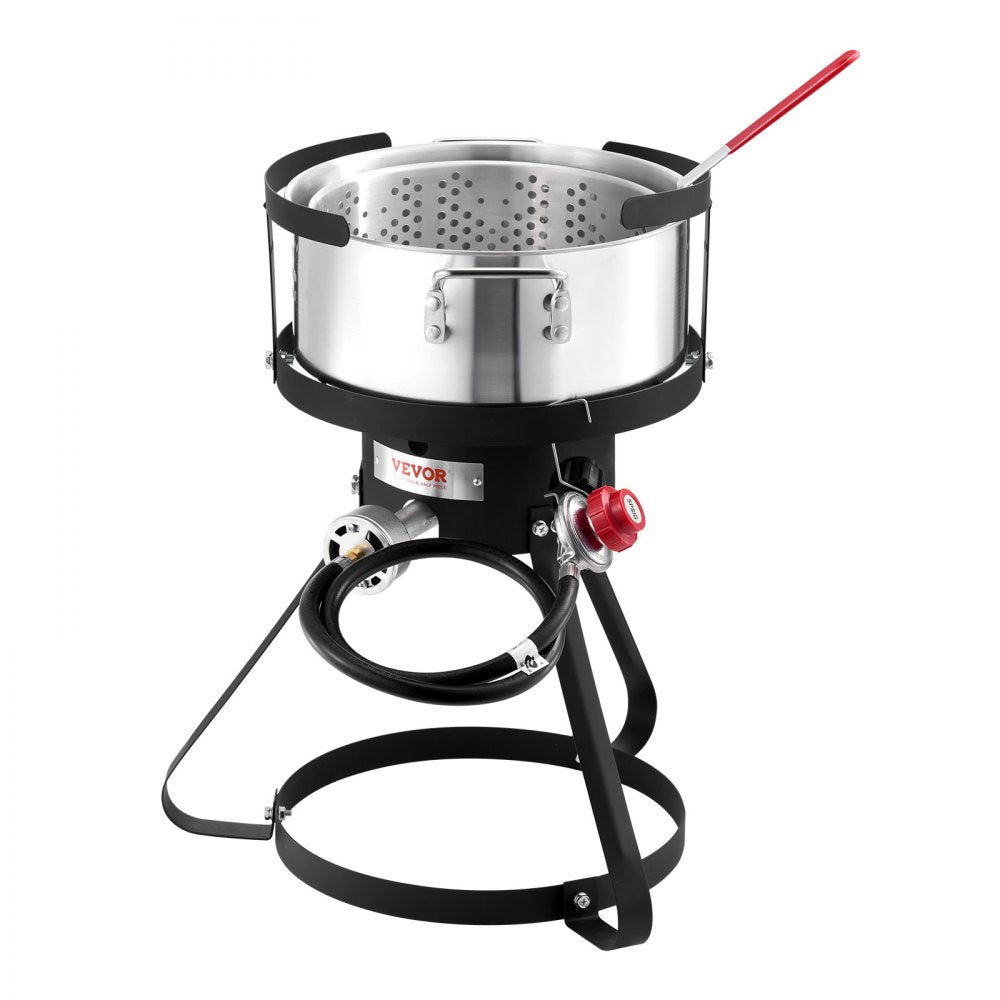 JK-FF1610-US - 10Qt Outdoor Aluminum Fryer with 54,000 BTU Burner