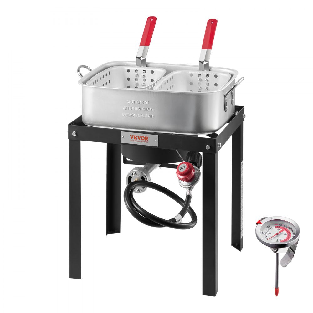 JK-AGKD1618-US Outdoor 18Qt Aluminum Fryer Kit with 58,000 BTU Burner