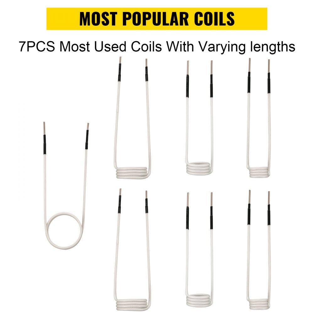 7pcpw36 - Durable 7-Piece Induction Heater Coil Kit for Rusty Fasteners