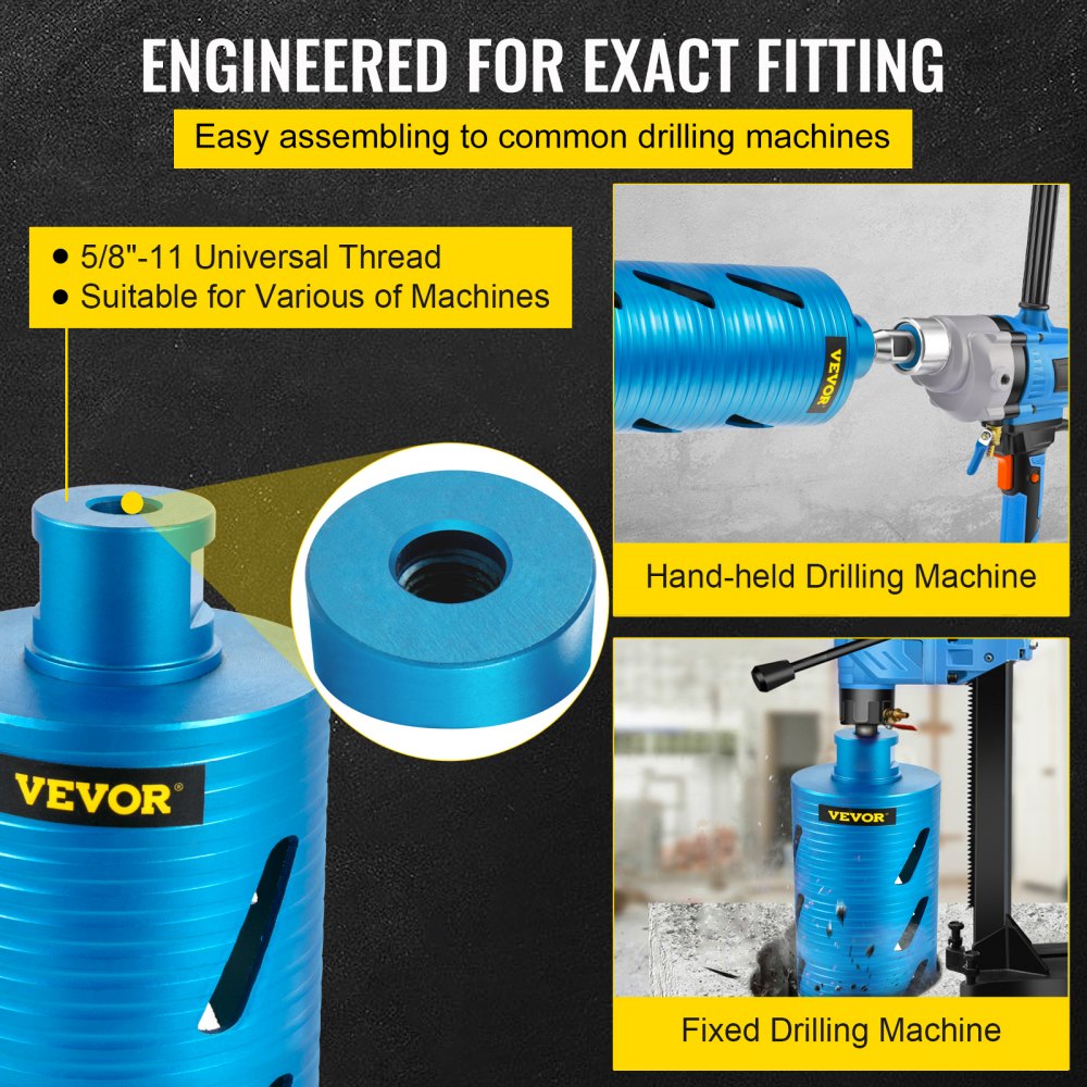 KZ4-9.5 - 4" Diamond Core Drill Bit for Concrete & Brick