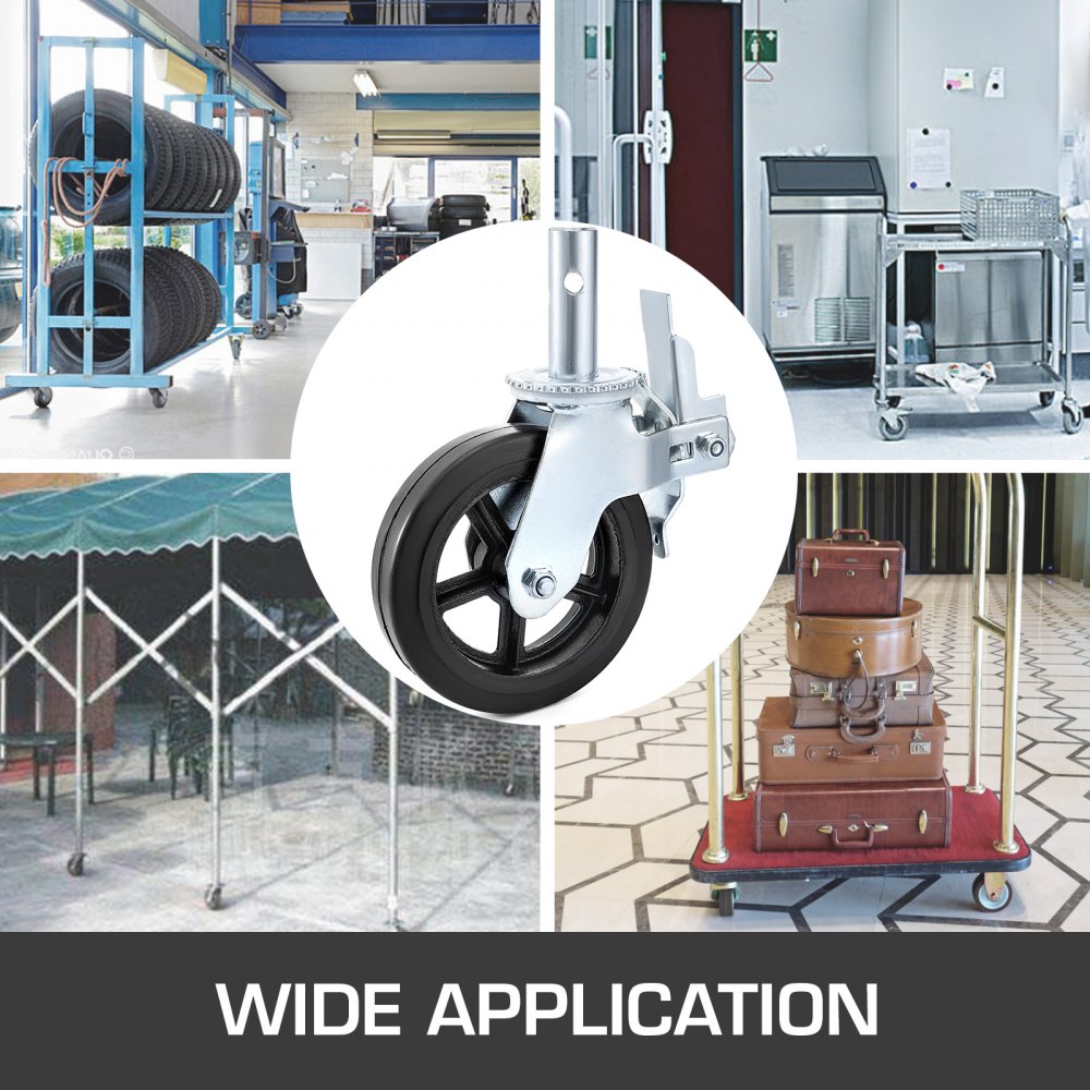 010153072932 - Heavy Duty 8" Caster Wheels, 1100lbs Capacity, 360° Rotation