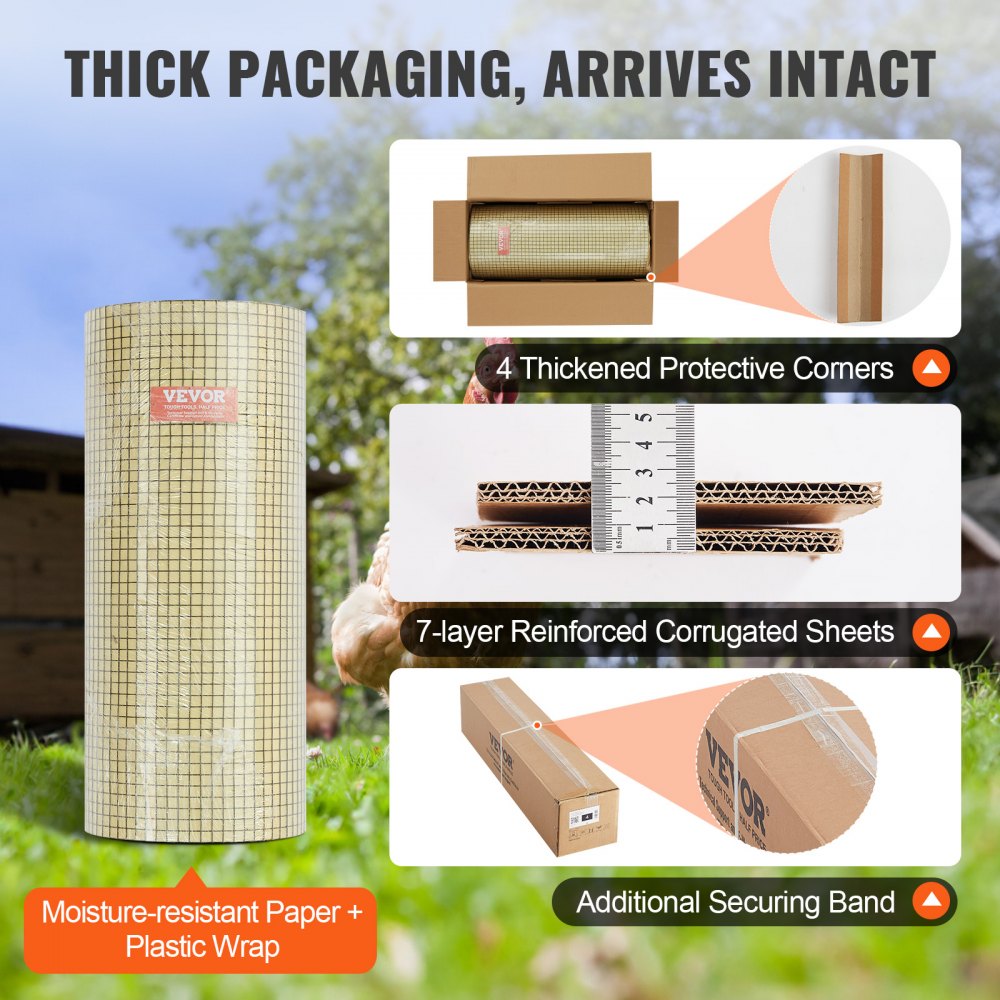 SS19121224100 - 24'' Galvanized Wire Mesh Roll for Fencing & Garden Protection