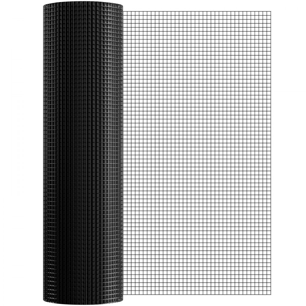 SS1912123650 - 36'' x 50' Black Vinyl Coated Wire Mesh for Fencing