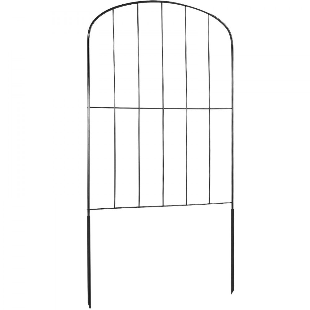 610x330-10 - 24" High Metal Garden Fence with Spike Spacing for Pets