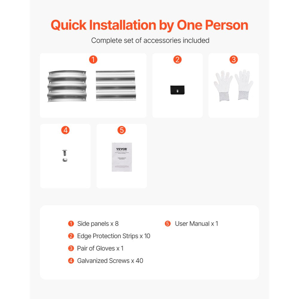 GM61003-120X60X27CM - Sturdy 4x2 ft Metal Raised Garden Bed with Gloves