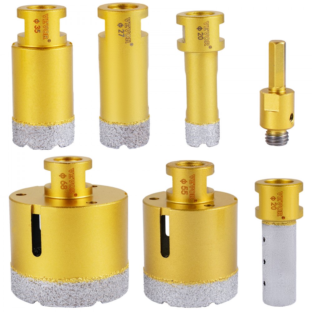 QHKZ7PCS - Premium Diamond Drill Set for Porcelain, Granite & Marble