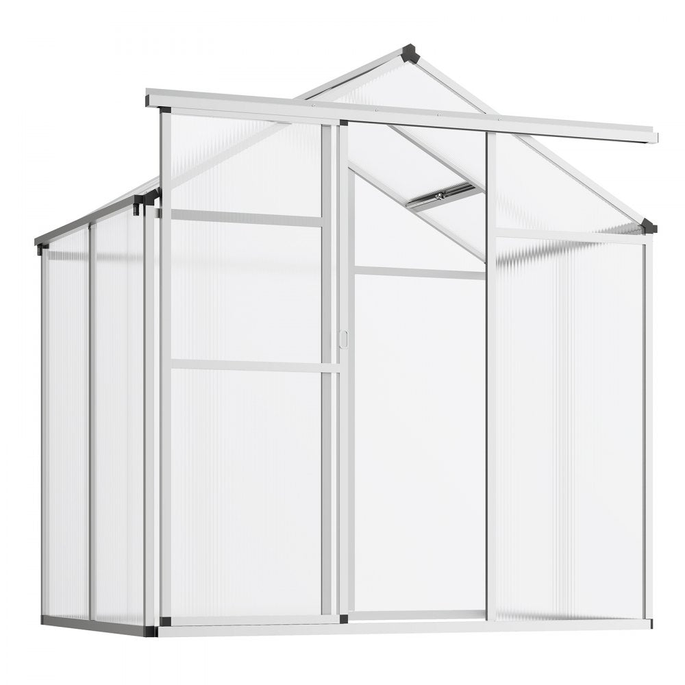 SNG190-2 - Durable 6.06 x 4.13 Ft Polycarbonate Greenhouse with Ventilation
