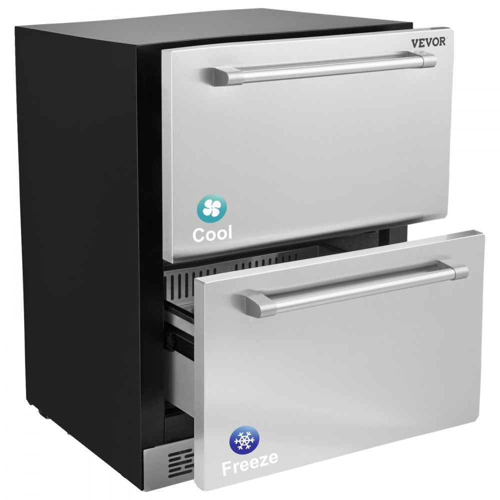 BCD-145WD - Compact 24" Undercounter Fridge with Dual-Temperature Drawers