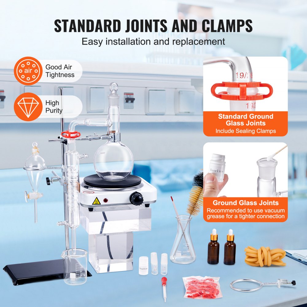 YHEO-2 - High-Capacity 500ml Essential Oil Distillation Kit 1000W