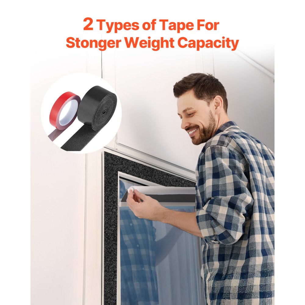 FDL-020 - Heavy-Duty Hook & Loop Tape Combo, 15ft & 16.4ft Lengths