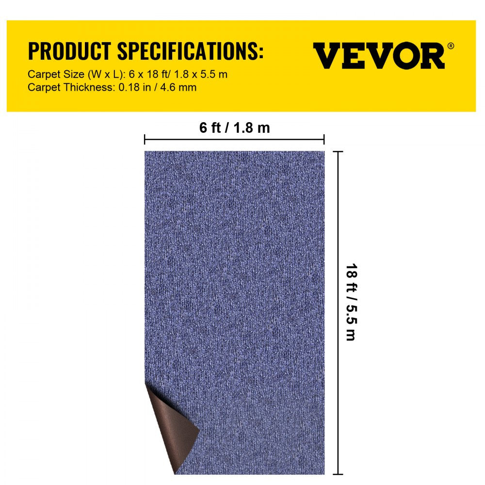 VV-JJXWDT-1.85.5 - 6 ft Marine Carpet, Waterproof Anti-Slide Runner for Indoors/Outdoors