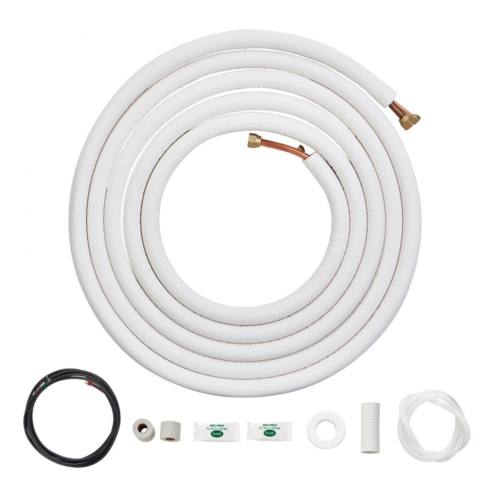 JSY-SS-SKU10 - 25ft VEVOR Mini Split Line Set for Easy HVAC Connections