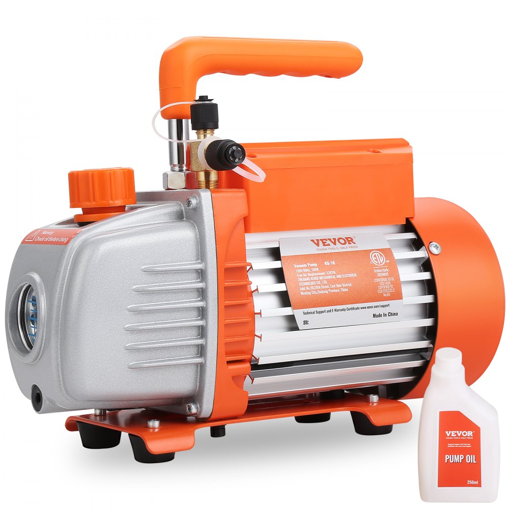 TW-1K - Compact 3.5 CFM VEVOR Vacuum Pump for HVAC & Refrigeration