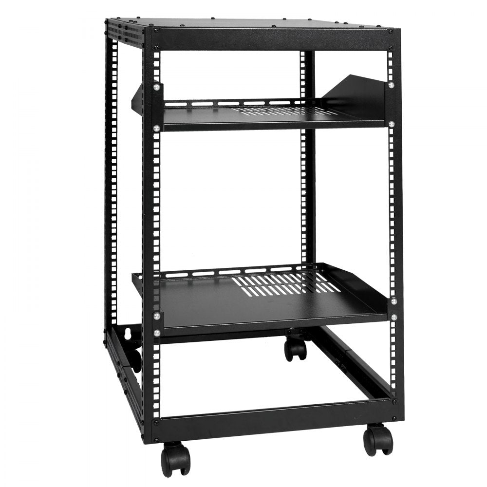 HT-W6415 - Compact 15U Open Frame Server Rack for Small Spaces