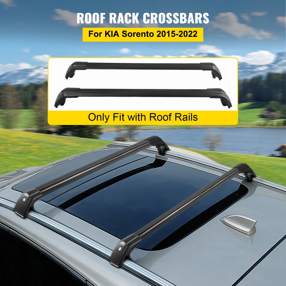 010625953042 - Heavy-Duty Aluminum Roof Crossbars for Kia Sorento (2015-2021)