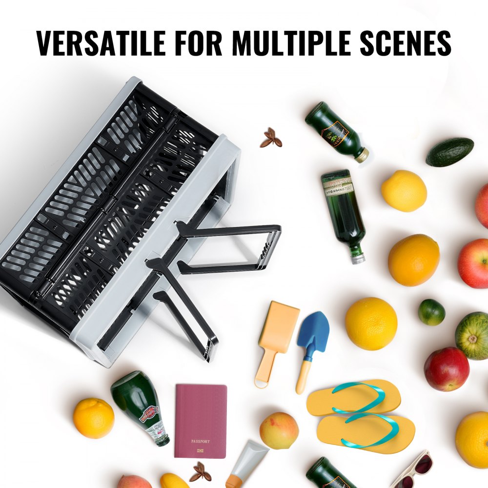 WS-L3 - Set of 3 Collapsible 25L Baskets with Ergonomic Handles