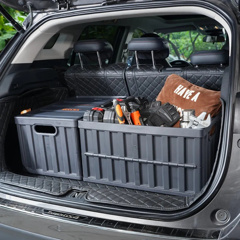 X-6275 - 65L Heavy-Duty Collapsible Storage Bins with Lids