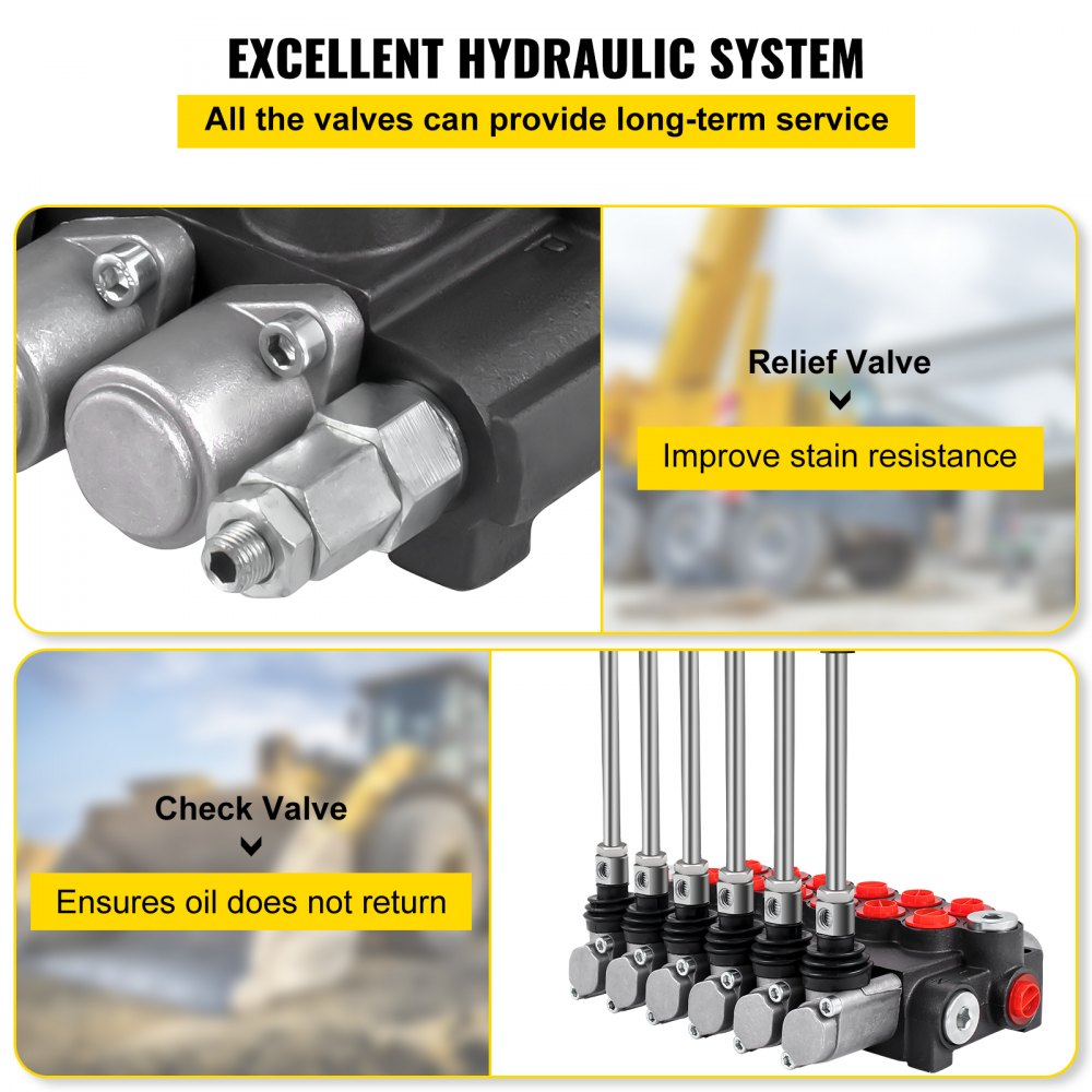 6spool113600 - Compact 11GPM Hydraulic Control Valve for Mobile Applications