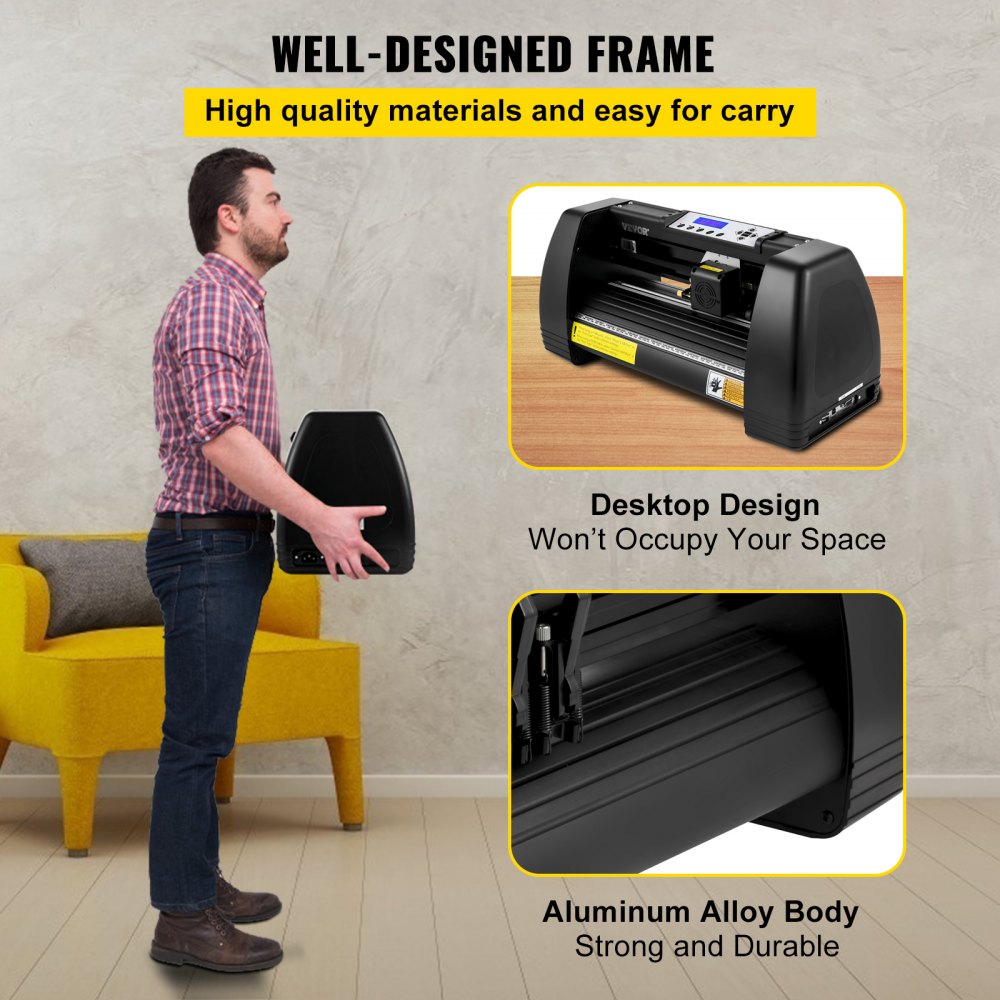 KI-375A - 14.8" VEVOR Vinyl Cutter with LCD Panel & Adjustable Settings