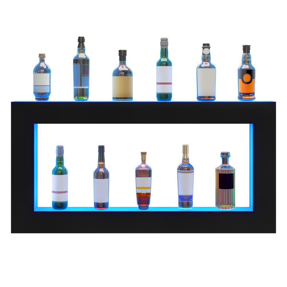 ok-s-48 - LED Acrylic Shelf for 24 Bottles with Remote & App Control