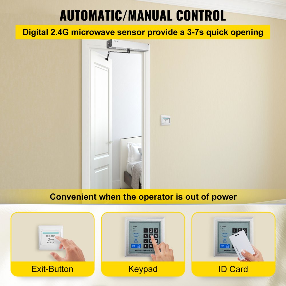 VV-LBKMJ-450 - 220 lbs Automatic Door Opener with Remote & Manual Control