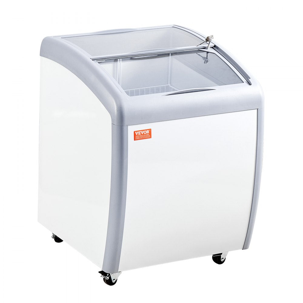 RI-160A - 154L Ice Cream Display Case with Wire Baskets and LED Lighting