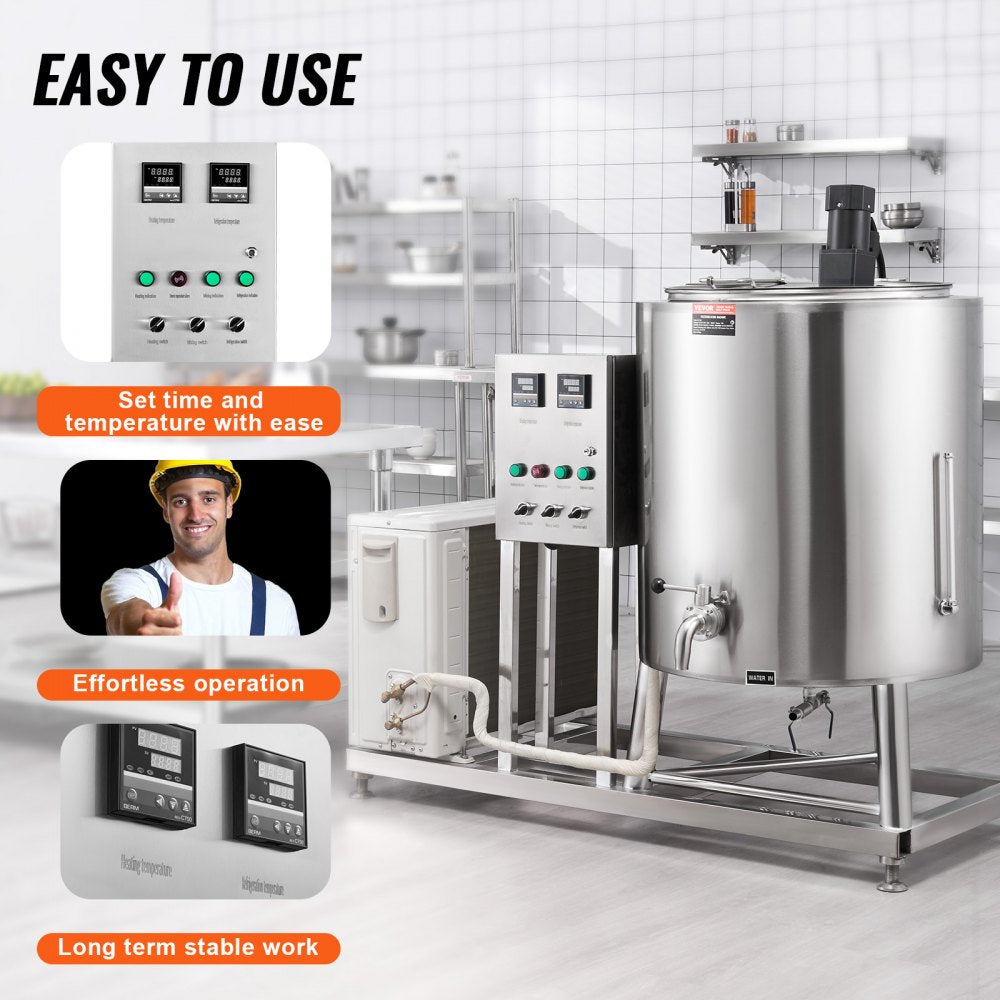 ZD-150L - 150L Stainless Steel Milk Pasteurizer for Versatile Beverage Processing