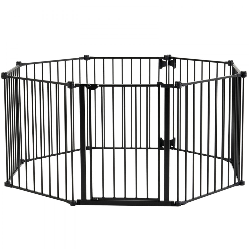 YFB1001B - 8-Panel 28" High Extra-Wide Baby Gate in Black