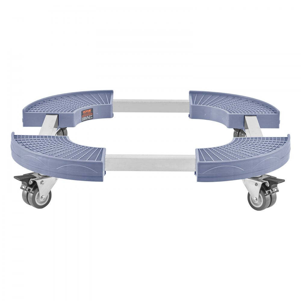 Y02-1 - Adjustable 15"-22.8" Heavy-Duty Trash Can Dolly with Lockable Casters