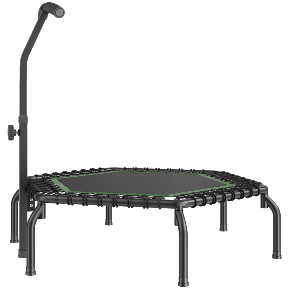 TX-B6390-48in+T - 48in Mini Trampoline with Adjustable Handlebar and Sturdy Design