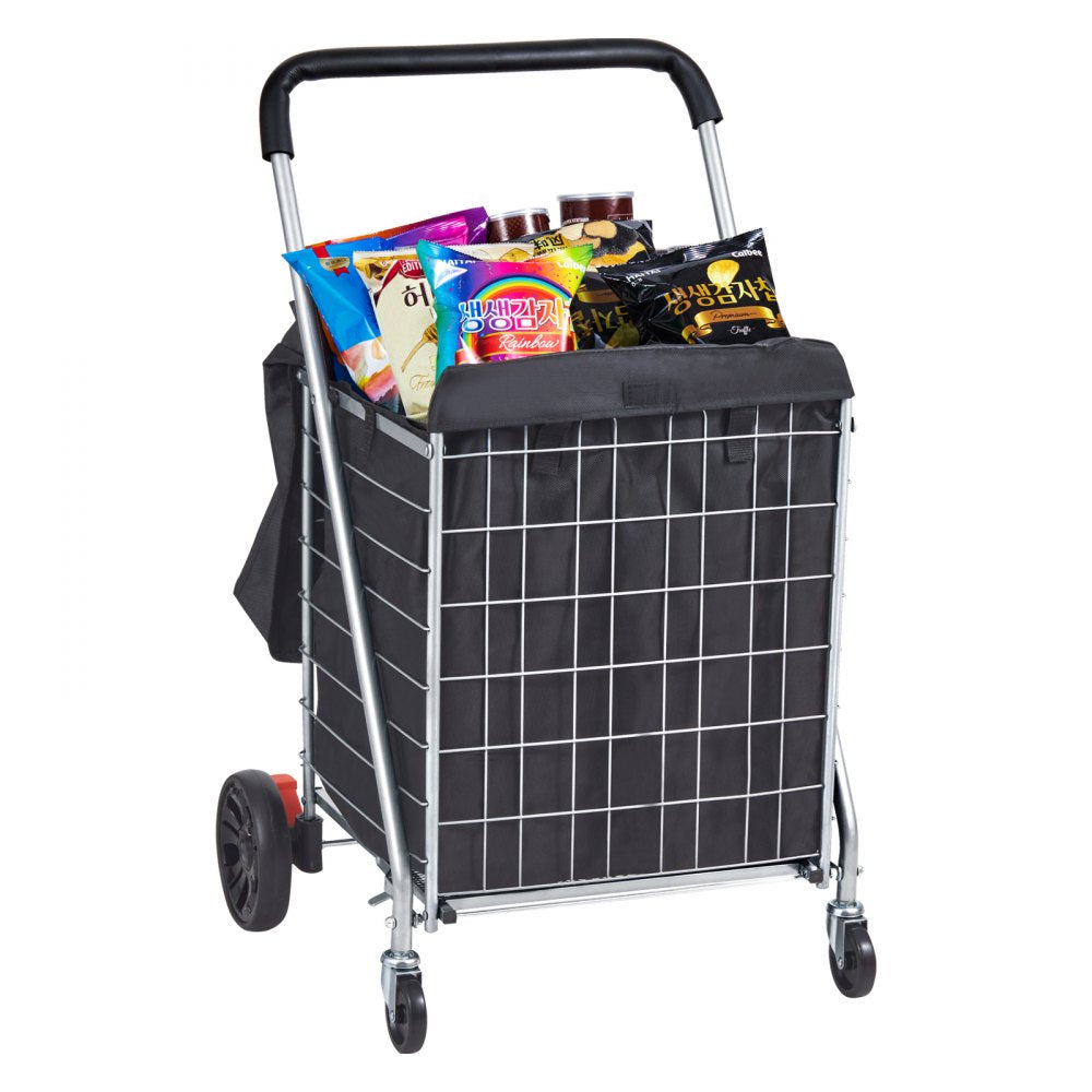 JY-BkL02 - 200 lbs Max Load Folding Cart with Swivel Wheels
