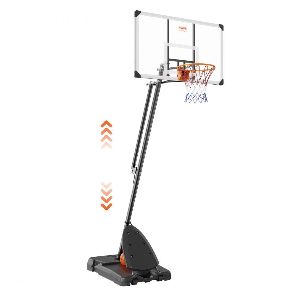 B016B - Adjustable 54" Basketball Hoop, 7.6-10 ft, Mobile Design