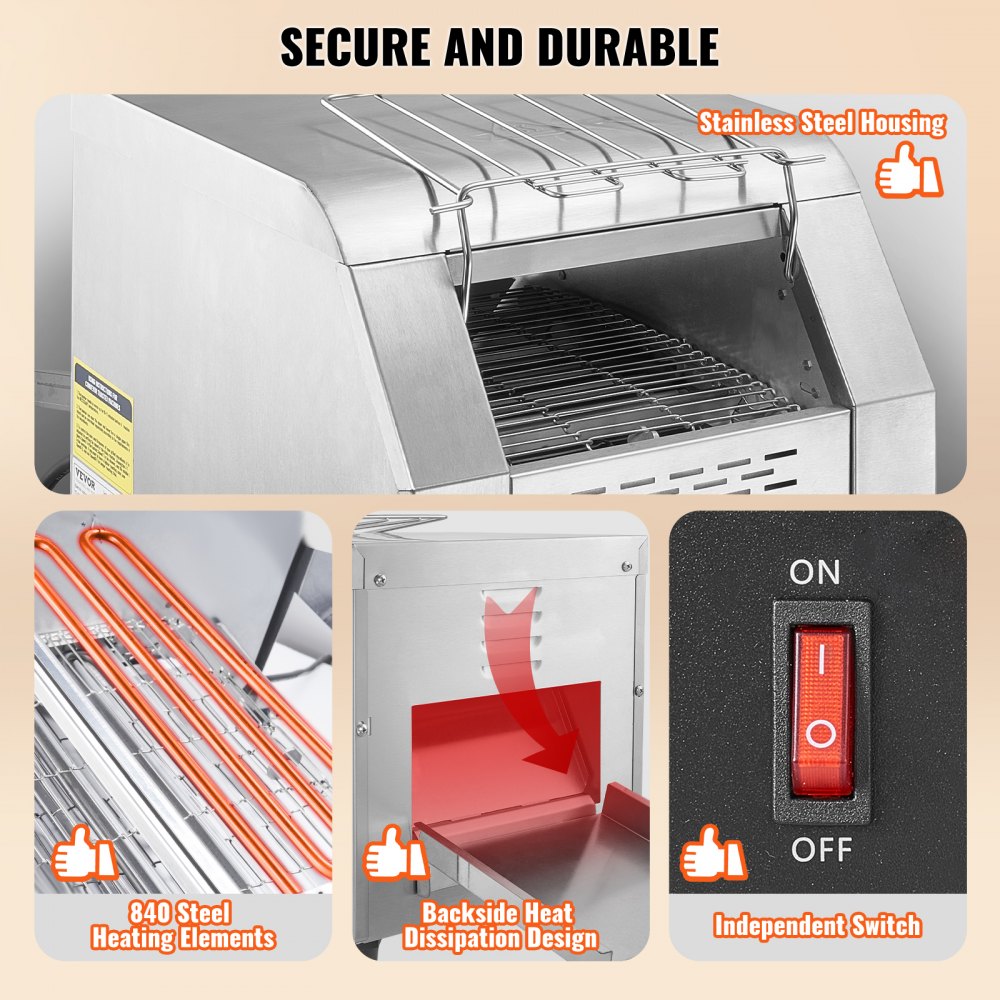 TT-150 - High-Efficiency Conveyor Toaster for 150 Slices/Hour