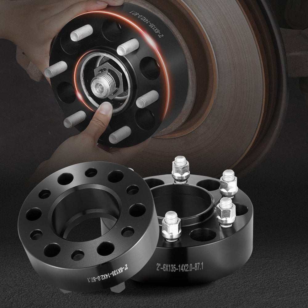 6135-6135-ET-87.1-50 - 2-Inch Aluminum Wheel Spacers for Jeep & Ford