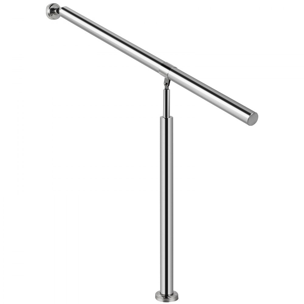 010473933180 - Adjustable 1-2 Step Stainless Steel Handrail, Max Height 44.9"